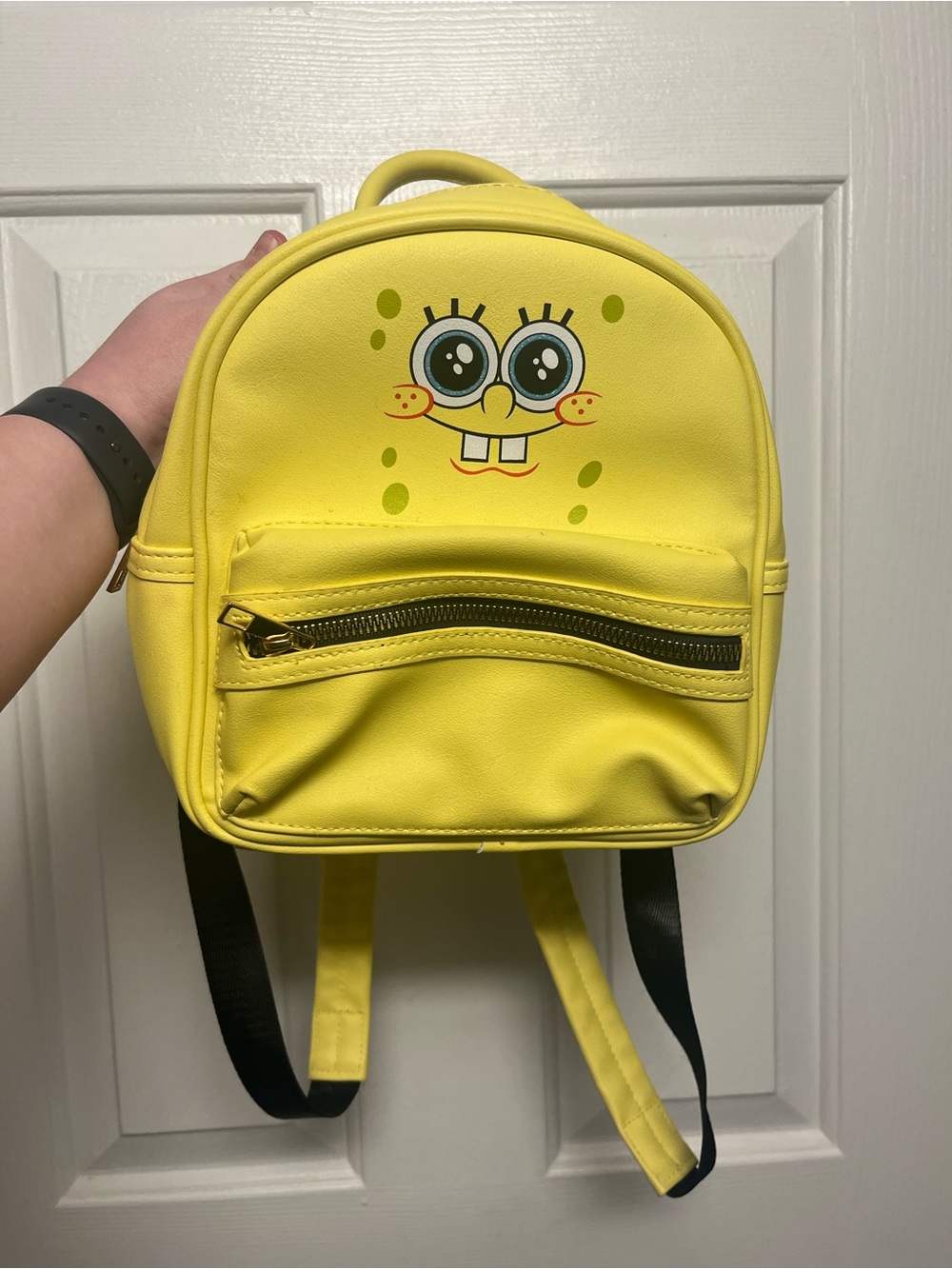 SpongeBob Squarepants Bright Yellow Mini Backpack with Gold Zipper